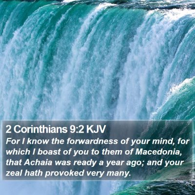2 Corinthians 9:2 KJV Bible Verse Image