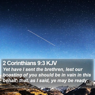2 Corinthians 9:3 KJV Bible Verse Image