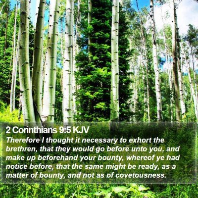 2 Corinthians 9:5 KJV Bible Verse Image
