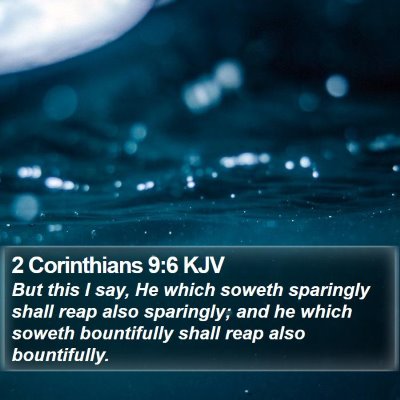 2 Corinthians 9:6 KJV Bible Verse Image