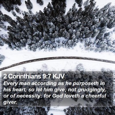 2 Corinthians 9:7 KJV Bible Verse Image