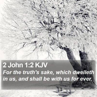 2 John 1:2 KJV Bible Verse Image