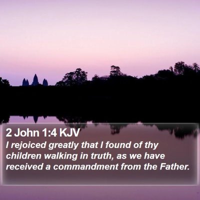 2 John 1:4 KJV Bible Verse Image