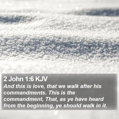 2 John 1:6 KJV Bible Verse Image