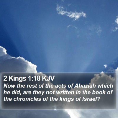 2 Kings 1:18 KJV Bible Verse Image