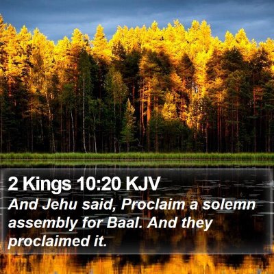 2 Kings 10:20 KJV Bible Verse Image