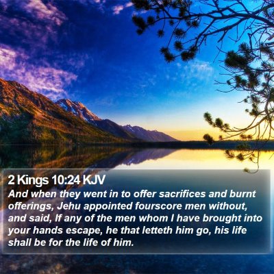2 Kings 10:24 KJV Bible Verse Image
