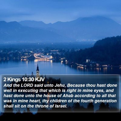 2 Kings 10:30 KJV Bible Verse Image