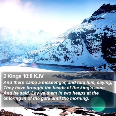 2 Kings 10:8 KJV Bible Verse Image