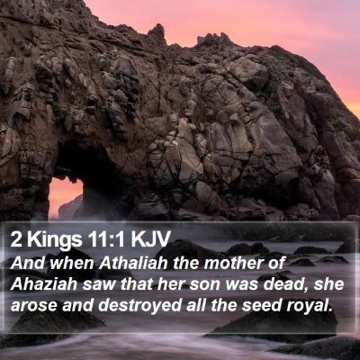 2 Kings 11:1 KJV Bible Verse Image