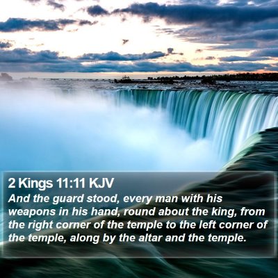 2 Kings 11:11 KJV Bible Verse Image