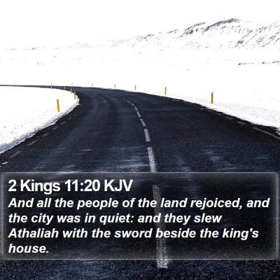 2 Kings 11:20 KJV Bible Verse Image