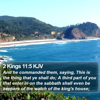 2 Kings 11:5 KJV Bible Verse Image