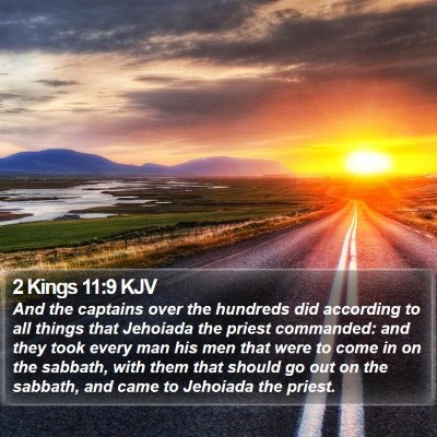 2 Kings 11:9 KJV Bible Verse Image