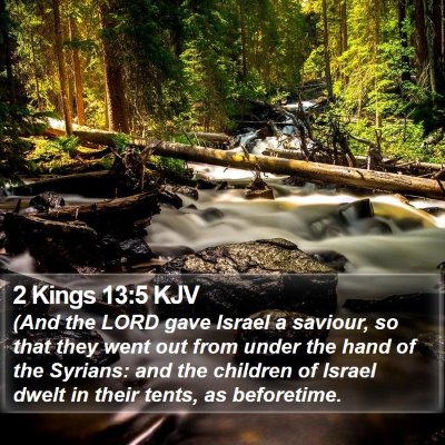 2 Kings 13:5 KJV Bible Verse Image