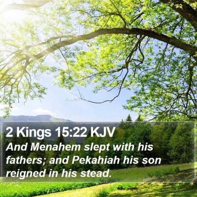 2 Kings 15:22 KJV Bible Verse Image