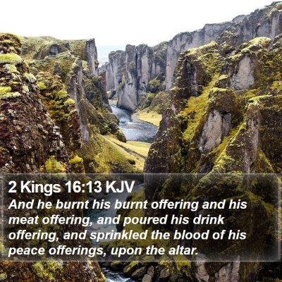 2 Kings 16:13 KJV Bible Verse Image