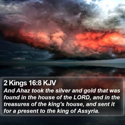 2 Kings 16:8 KJV Bible Verse Image