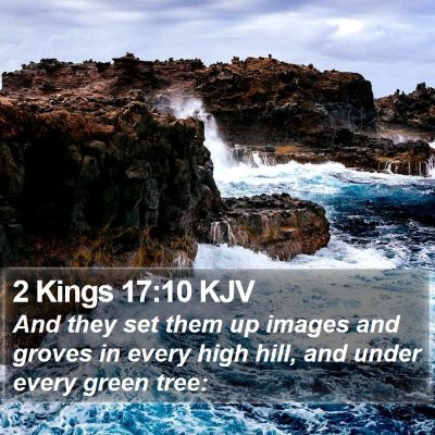 2 Kings 17:10 KJV Bible Verse Image