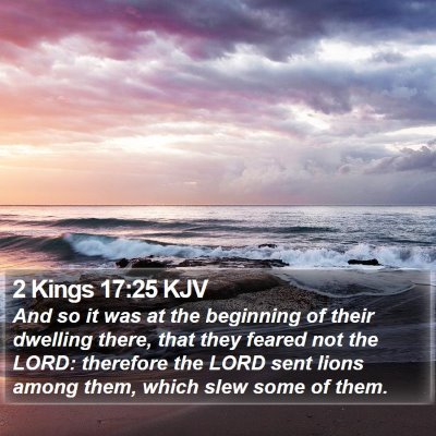 2 Kings 17:25 KJV Bible Verse Image