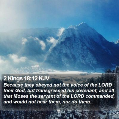 2 Kings 18:12 KJV Bible Verse Image