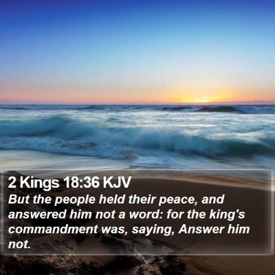 2 Kings 18:36 KJV Bible Verse Image