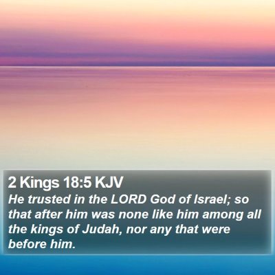 2 Kings 18:5 KJV Bible Verse Image