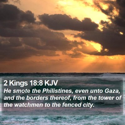 2 Kings 18:8 KJV Bible Verse Image