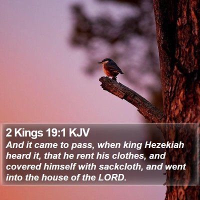 2 Kings 19:1 KJV Bible Verse Image