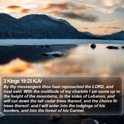 2 Kings 19:23 KJV Bible Verse Image