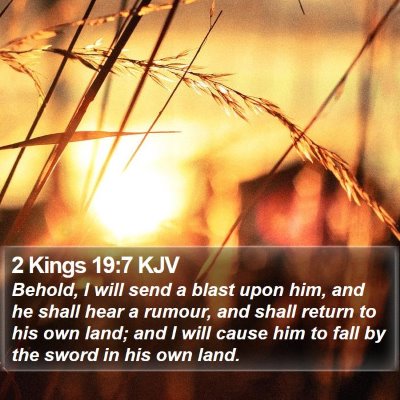 2 Kings 19:7 KJV Bible Verse Image