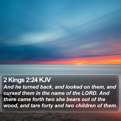 2 Kings 2:24 KJV Bible Verse Image