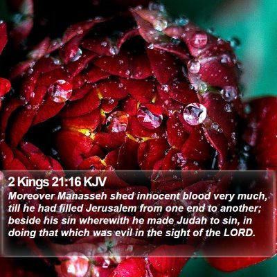 2 Kings 21:16 KJV Bible Verse Image