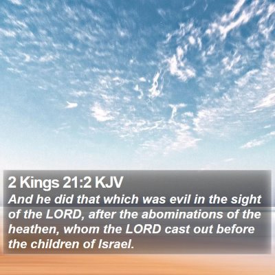 2 Kings 21:2 KJV Bible Verse Image