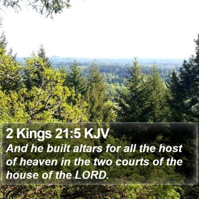 2 Kings 21:5 KJV Bible Verse Image