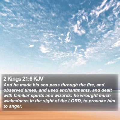2 Kings 21:6 KJV Bible Verse Image