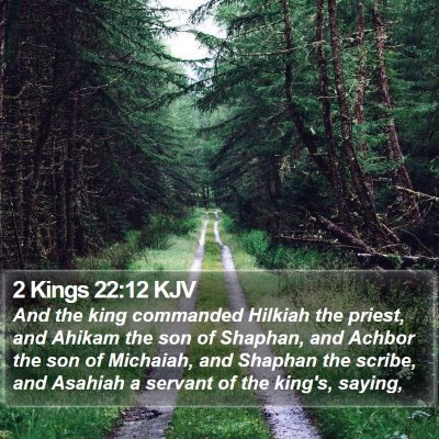 2 Kings 22:12 KJV Bible Verse Image