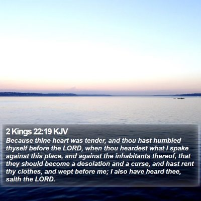2 Kings 22:19 KJV Bible Verse Image