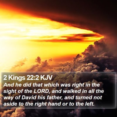 2 Kings 22:2 KJV Bible Verse Image