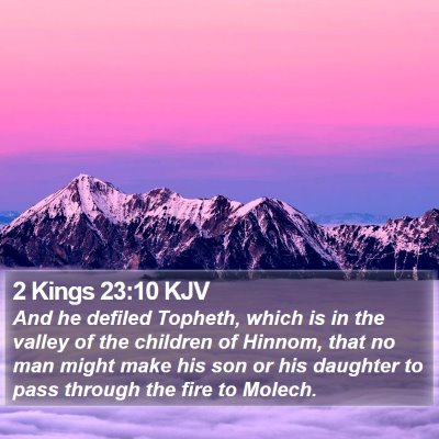 2 Kings 23:10 KJV Bible Verse Image
