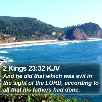 2 Kings 23:32 KJV Bible Verse Image