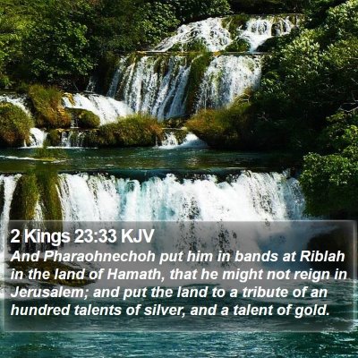 2 Kings 23:33 KJV Bible Verse Image