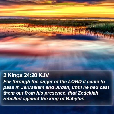 2 Kings 24:20 KJV Bible Verse Image