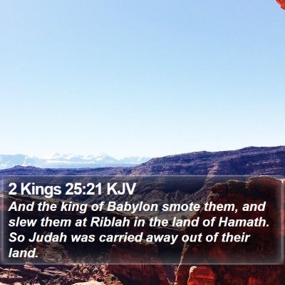 2 Kings 25:21 KJV Bible Verse Image
