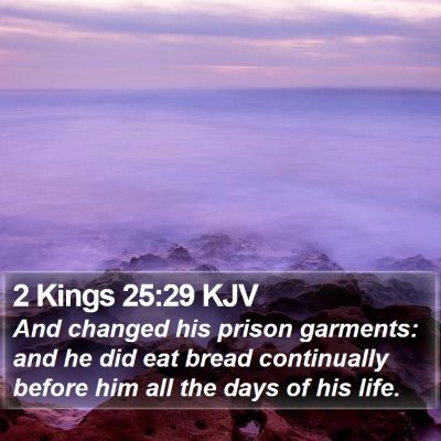 2 Kings 25:29 KJV Bible Verse Image