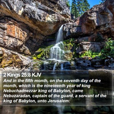 2 Kings 25:8 KJV Bible Verse Image