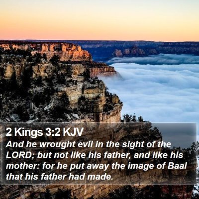2 Kings 3:2 KJV Bible Verse Image