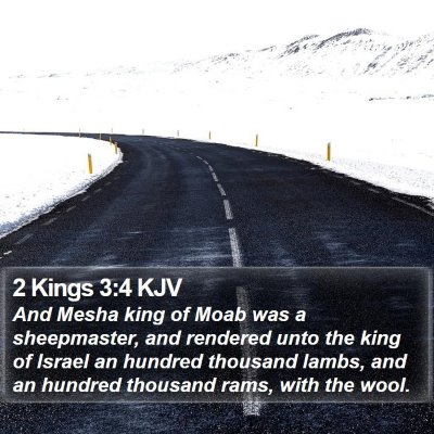 2 Kings 3:4 KJV Bible Verse Image