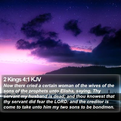 2 Kings 4:1 KJV Bible Verse Image