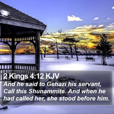 2 Kings 4:12 KJV Bible Verse Image